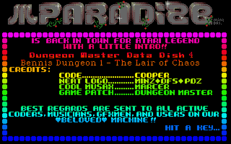 Dungeon Master Data Disk 4 - Bennis Dungeon I - The Lair of Chaos — screenshot 1